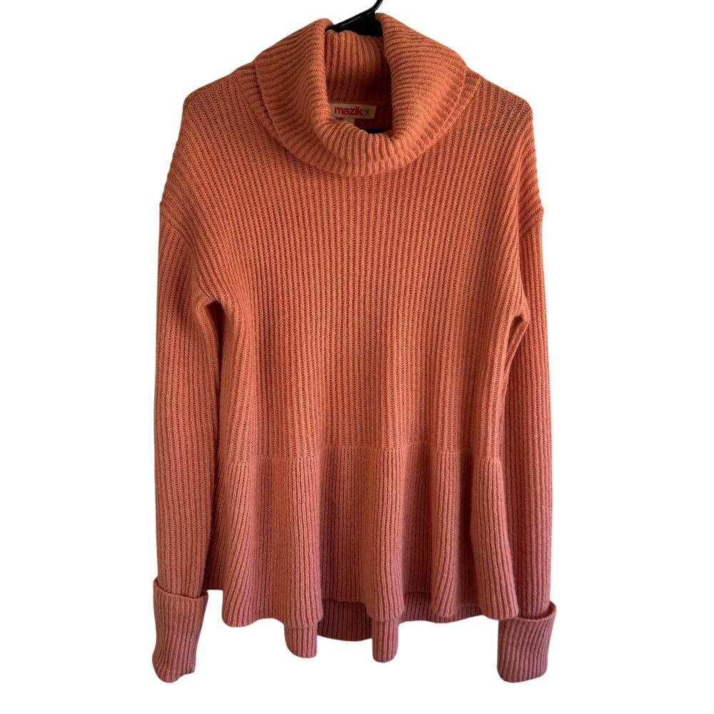 Mazik Womens Size S Wool Blend Cowl Neck Long Sleeve Knit Sweater